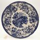 6 Flat blue blue plates "Flowers"
