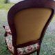 Deux fauteuils anciens style Louis XV + table guéridon en marbre