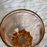 Vintage pink glass liqueur service