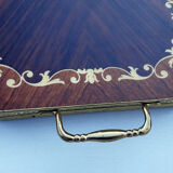 Branded platter and vintage brass
