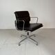 Eames Vitra for Herman Miller brown leather Soft Pad Group chair