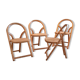 Suite of 4 Arca folding chairs by Gigi Sabadin for Crassevig 1970s