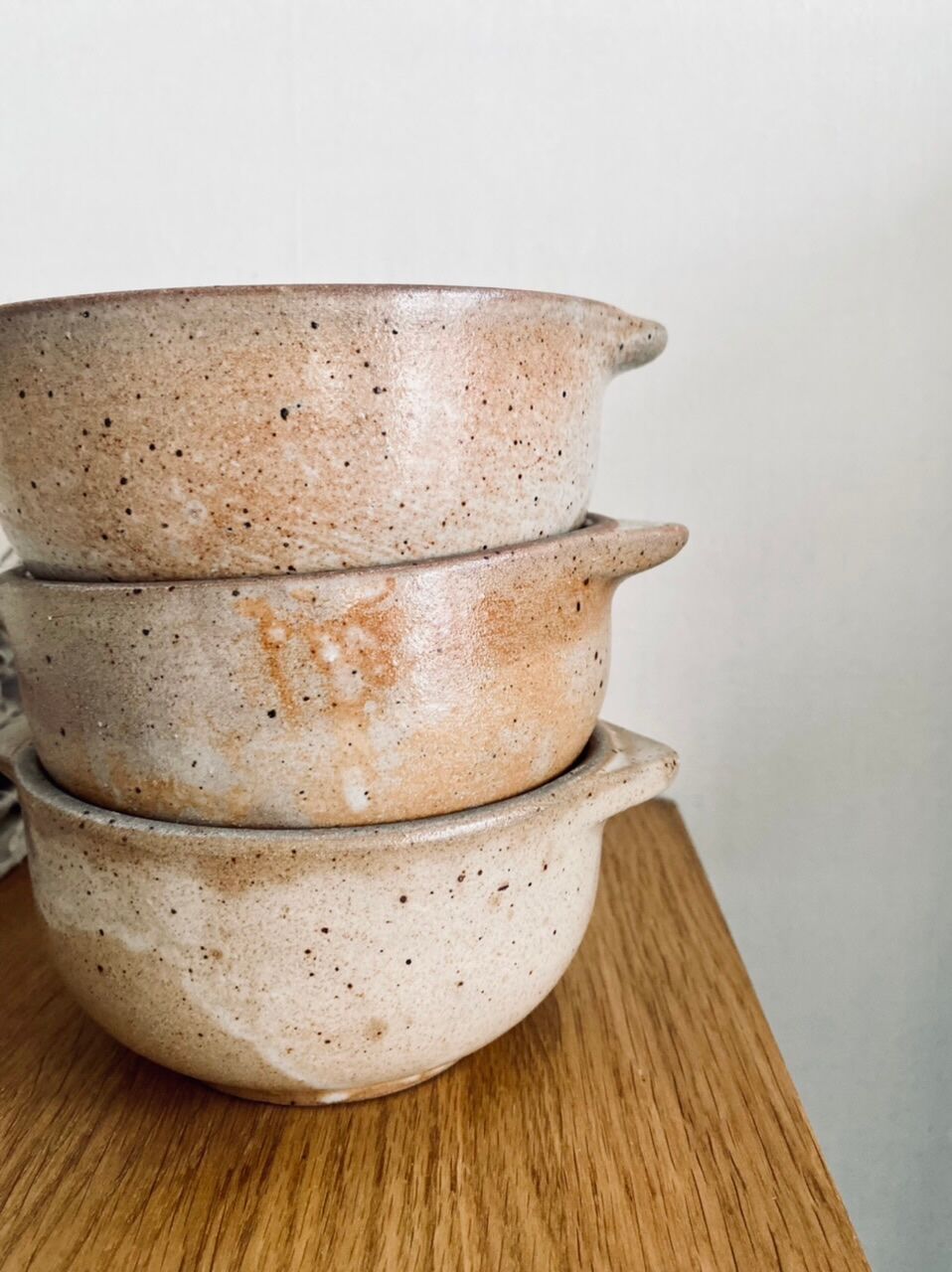 Three bowls in ancient sandstone