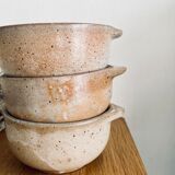 Three bowls in ancient sandstone