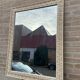 Mirror antique style in travertine from italy