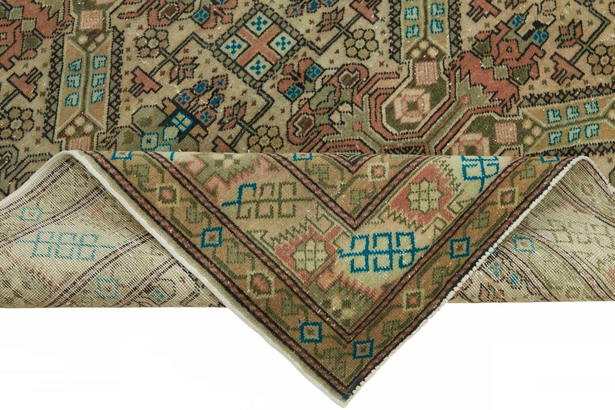 Turkish Wool Vintage Kayseri Rug 197 cm x 282 cm