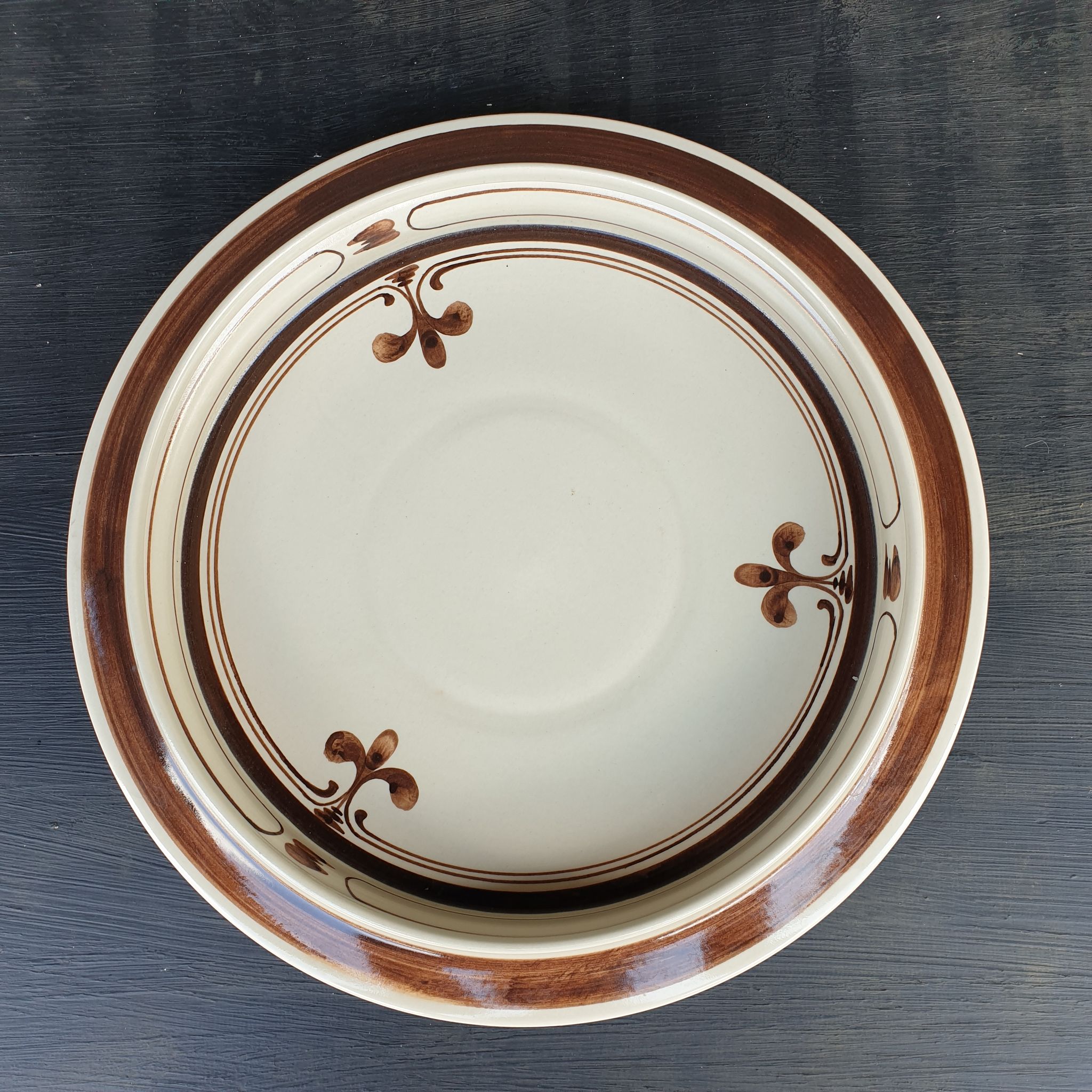 Plat rond  Rosenthal Germany Siena Brown années 1970