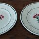 Pair of Ceranord earthenware dessert plates, Gigi model