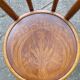 Bistro chair with floral seat Art Nouveau 1920 by Glarus, Switzerland