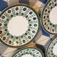 6 Boch La Louvière dinner plates with walnut decor