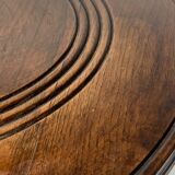 Brutalist French Wood Turned Wine Press Side Table in the style of Charles Dudouyt, France, 1940s