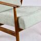 Fauteuil 'Lis', années 1970, vert clair, design Henryk Lis - bois naturel