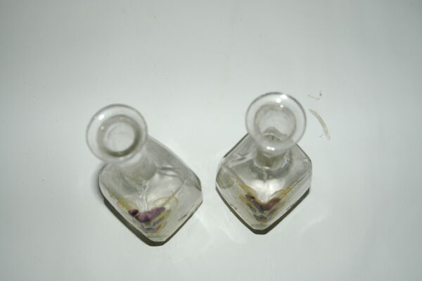 Lot de 2 bouteilles émaillées art-nouveau vers 1900 carafes à eau pour l' absinthe