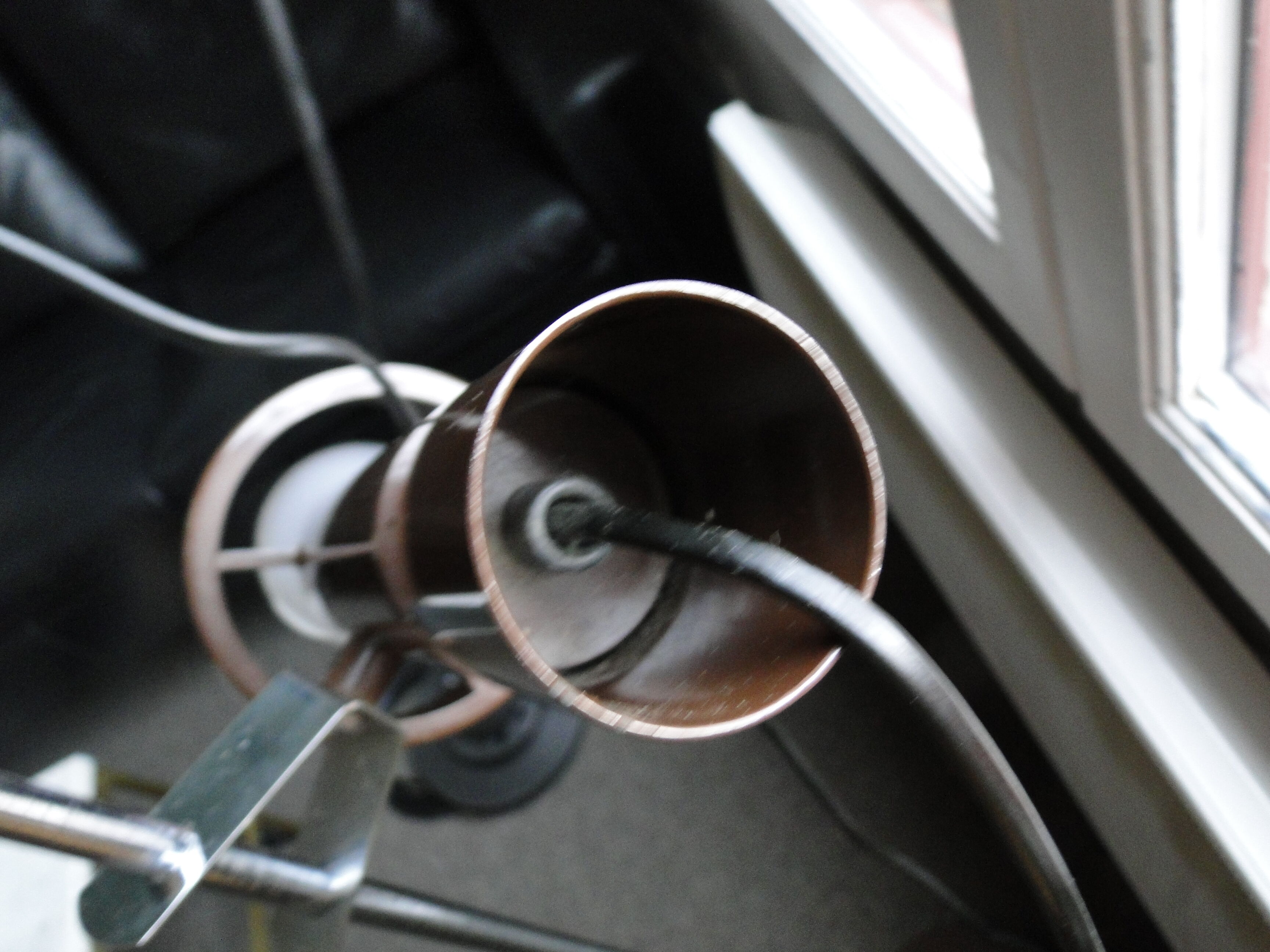 Lamppost space age brown with 2 spots