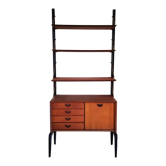 Étagère en bois sur pied réglable, Louis Van Teeffelen - 1960