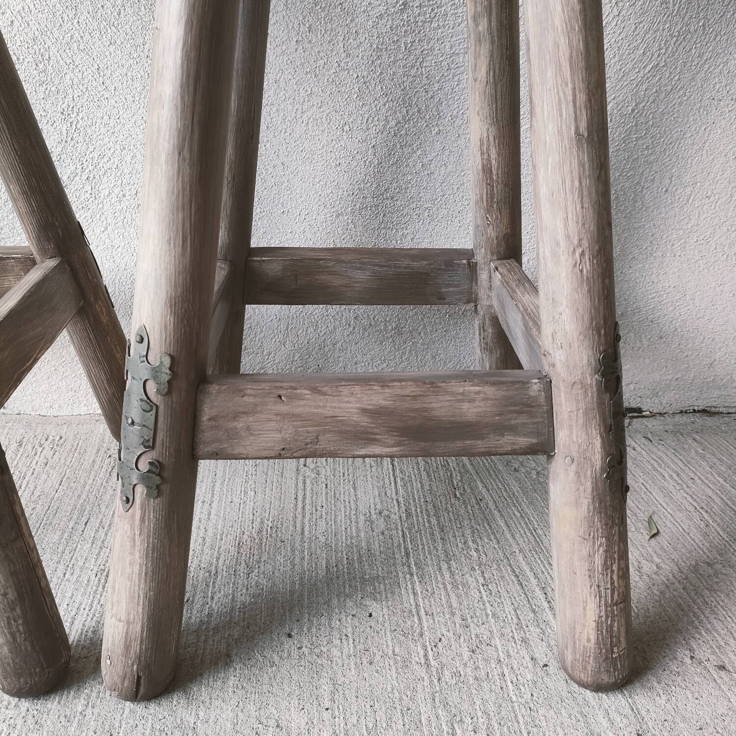 Pair of rustic high stools