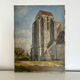 Old painting The country church