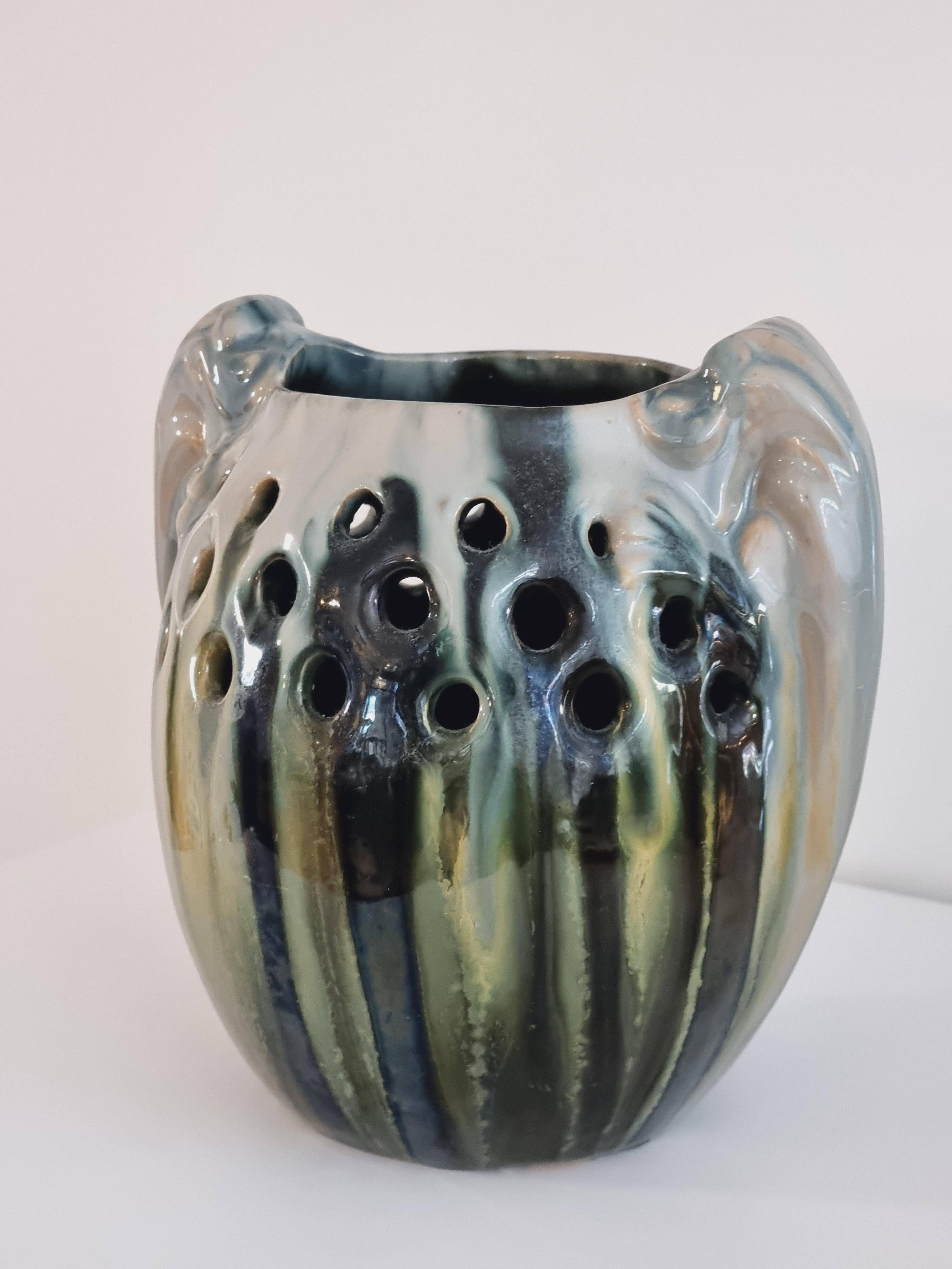 Michael Andersen & Son (MA&S) rare ceramic vase, Jugend, early 20th century, Denmark.