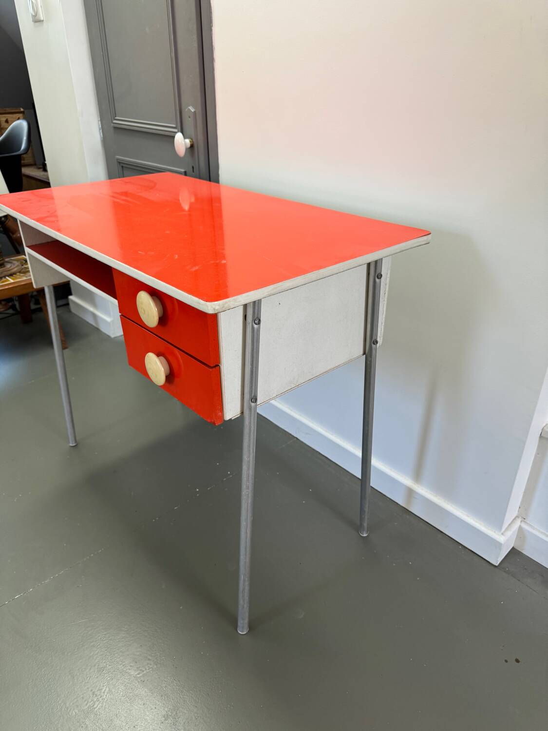 Vintage orange desk