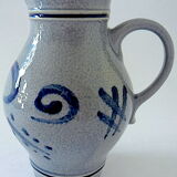 German salt sandstone pitcher decorated with stylized pampres