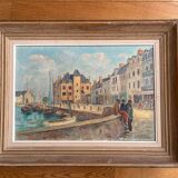 Oil on canvas Le Croisic by Dezaunay