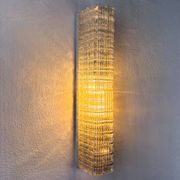 Pair of Lucite tube wall sconces by Geru Leuchten, frosted effect, Germany 1970s