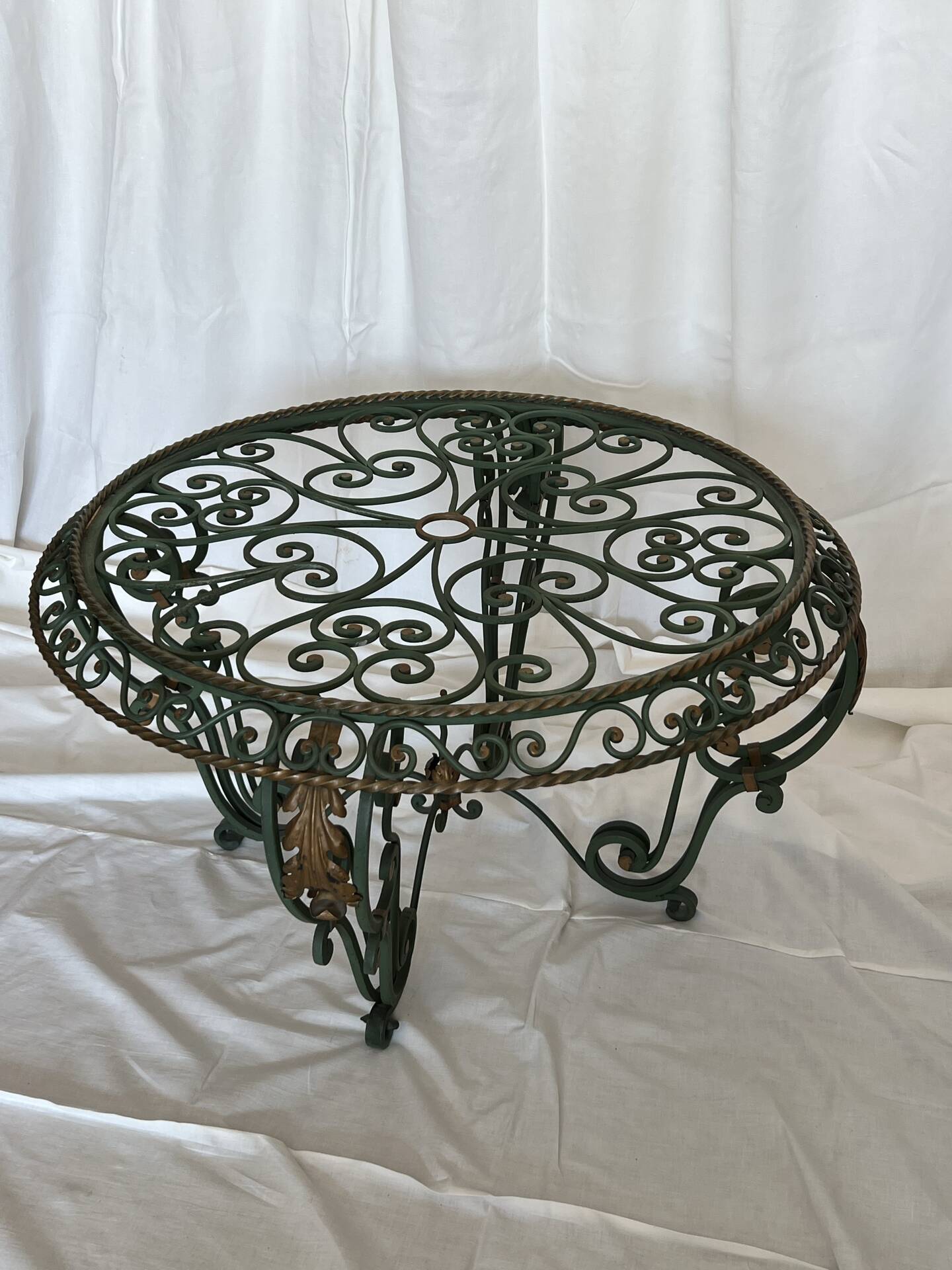 Wrought iron table in country style