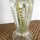 Paire de vases vintage en verre moulé