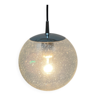 Vintage German glass pendant light Space Age Ah 105 by Peill & Putzler, 1970s.