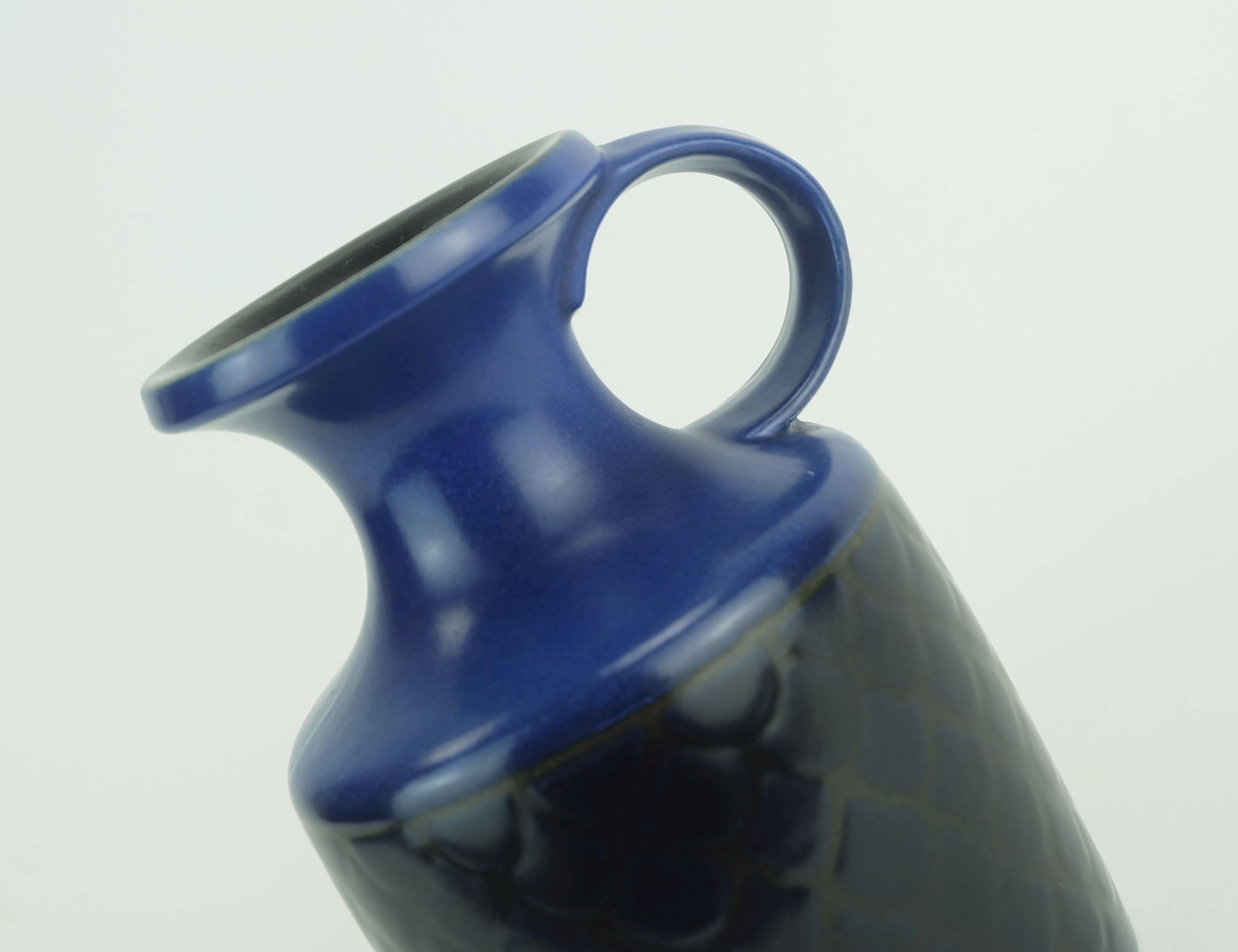 1970s ceramic vase keruska "azur" decor model 101 handmade germany