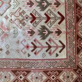 Tapis Vintage Sivas Turc en Laine, Années 1960, Design Géométrique