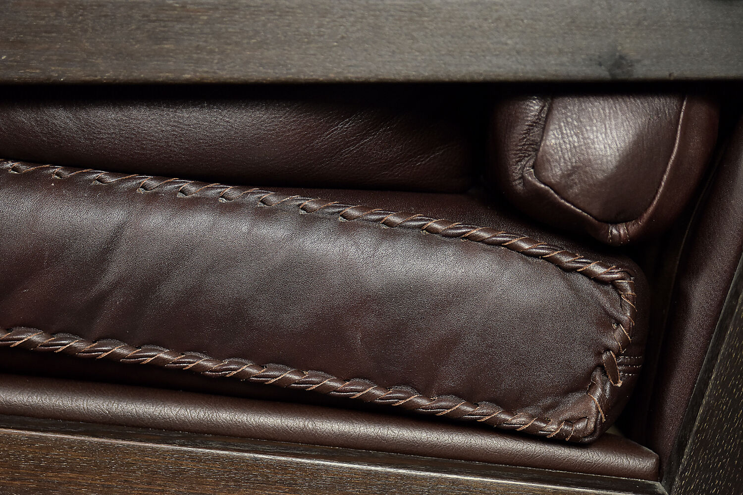 Modern Scandinavian brown leather swivel chair, 1970s