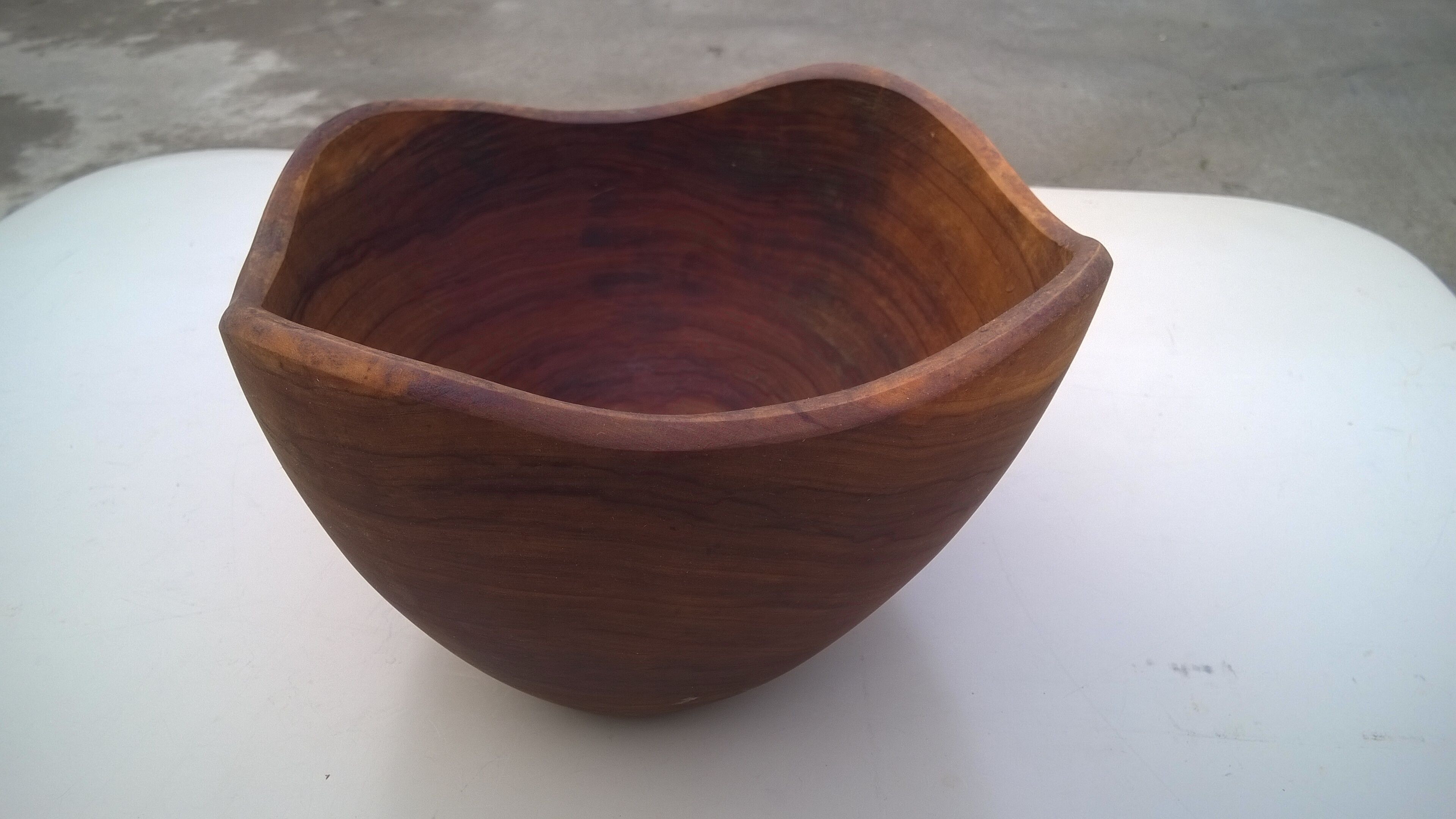 Olive wood salad bowl