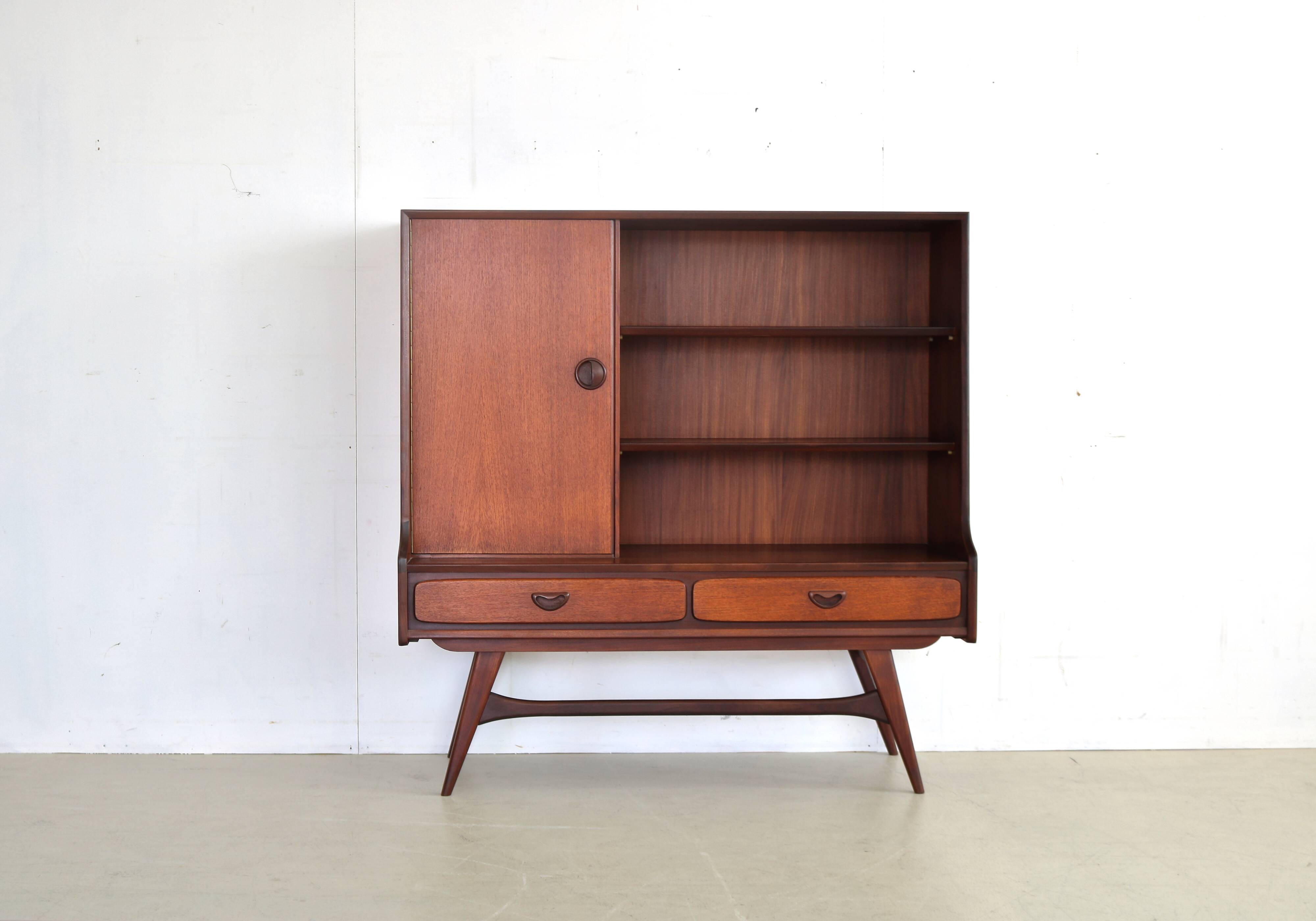 Vintage teak bookcase by Louis van Teeffelen