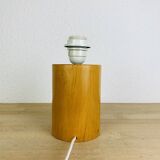 Vintage wooden cylinder lamp by IMT Italy, 1980s
