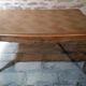 Louis XV style table in oak and cherry wood.