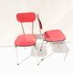 Lot 4 chaises formica rouge