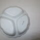 Numbered decorated porcelain quarter dish for hors d'oeuvre or other