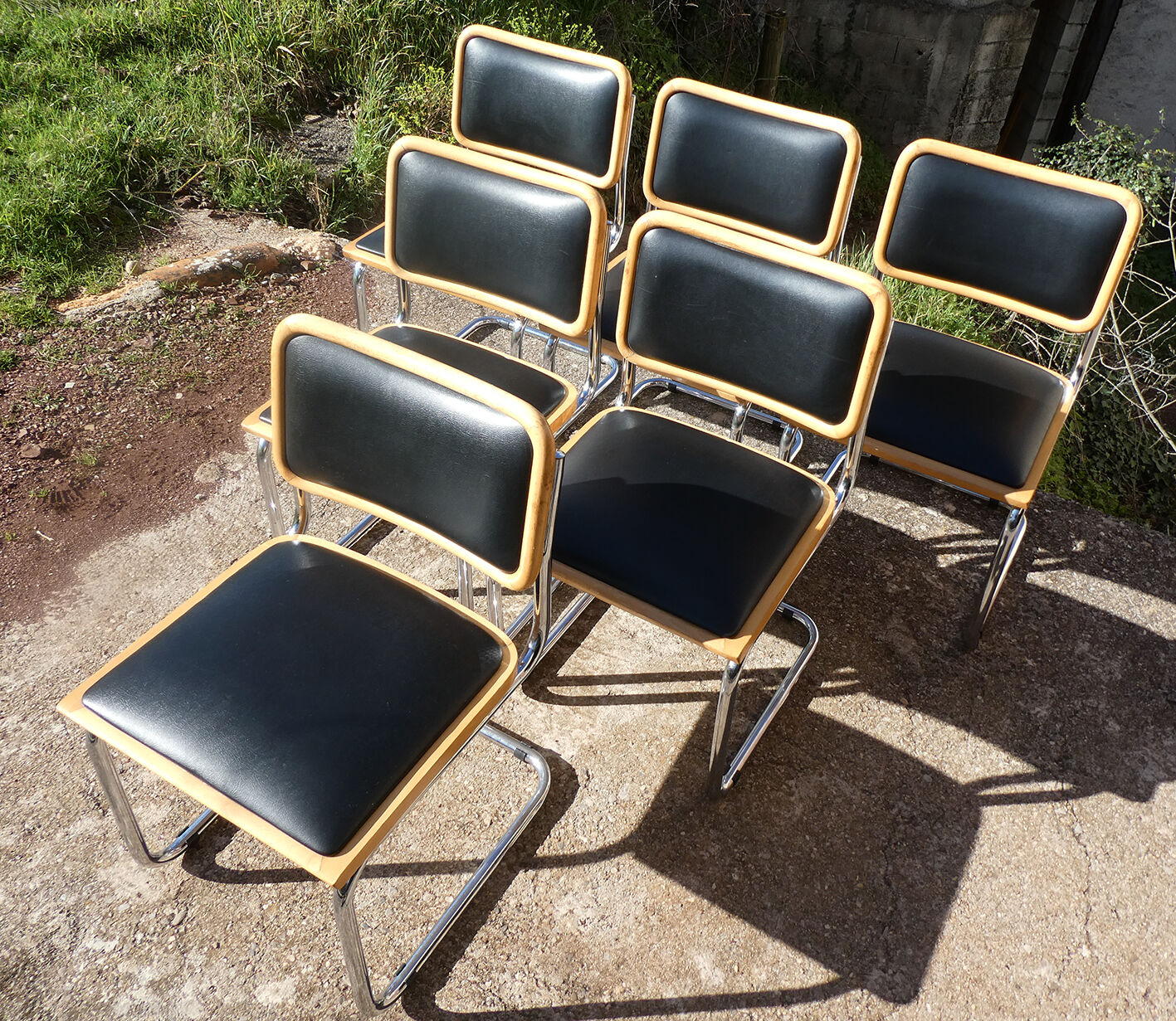 Lot de 6 chaises Cesca B32 par Marcel Breuer