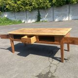 Farmhouse table with drawer and bread slide niche