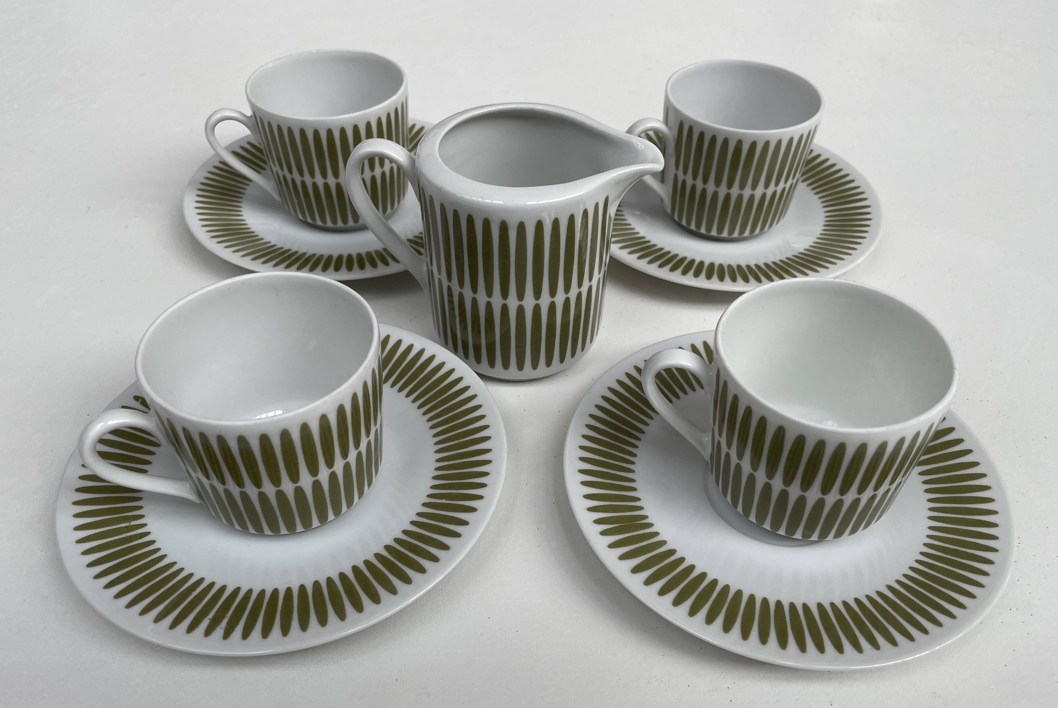 Scandinavian graphic style coffee service