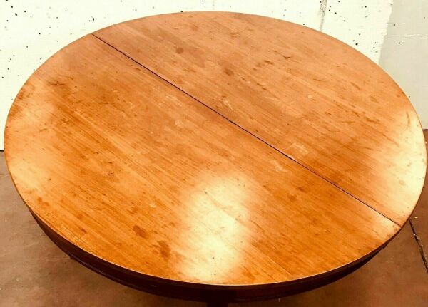 Table a bandeau a six pieds Acajou blond XX siècle