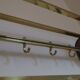 Mid-century brass and teak wall coat rack, 1960s
