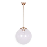 Suspension du milieu du siècle en verre et laiton de Kamenický Šenov, République tchèque, années 1960