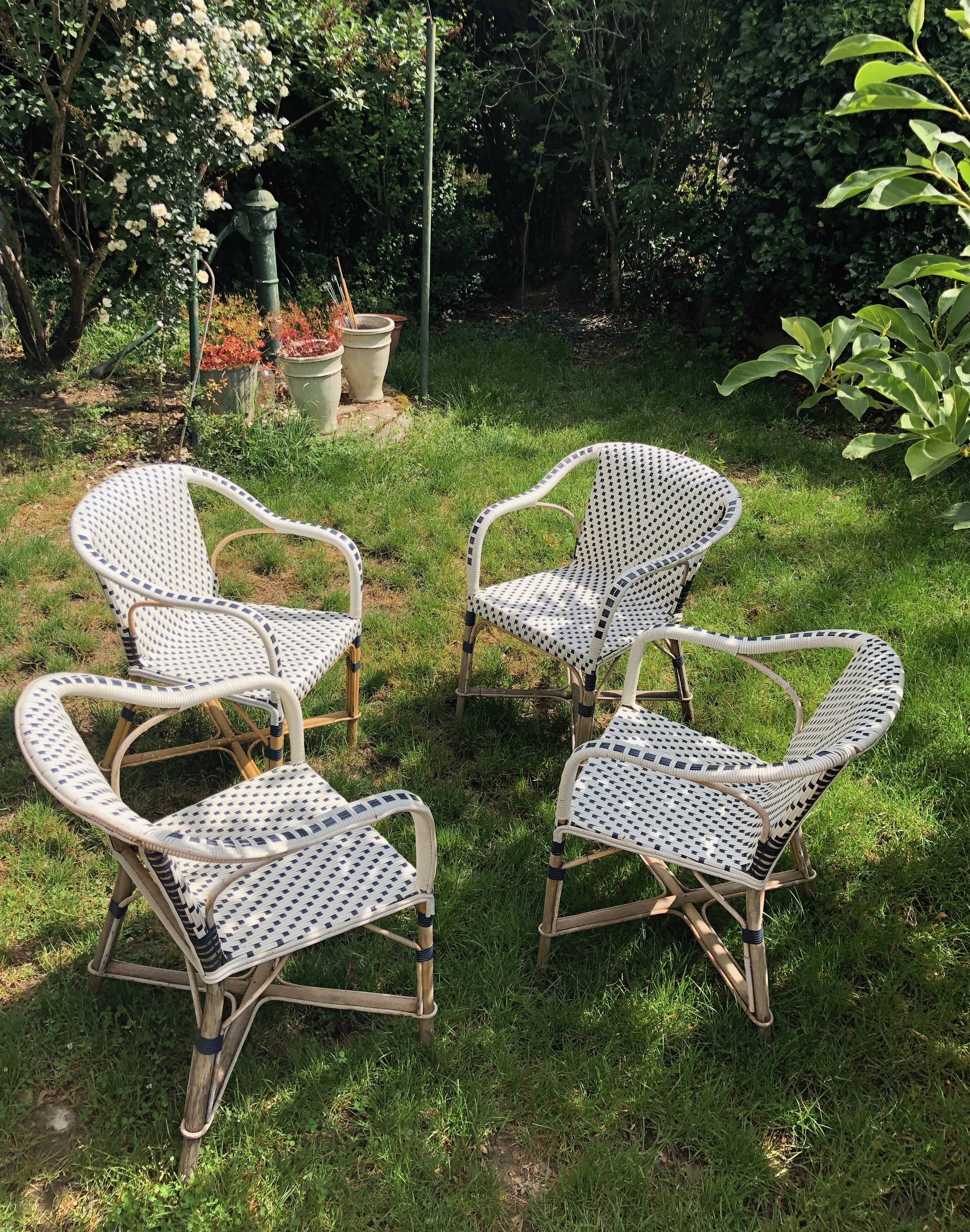 Set of 4 armchairs Drucker terrace Parisian Bistro