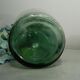 Dame Jeanne Viresa 2 liters, aqua green glass, vintage.