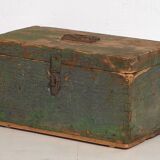 Ancien coffre militaire à patine verte (c.1910) #67