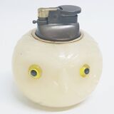 Stone carved owl table lighter