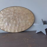 Oval top in mother-of-pearl and brass