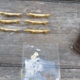 Set of 6 door golden Teckels knives in fine gold